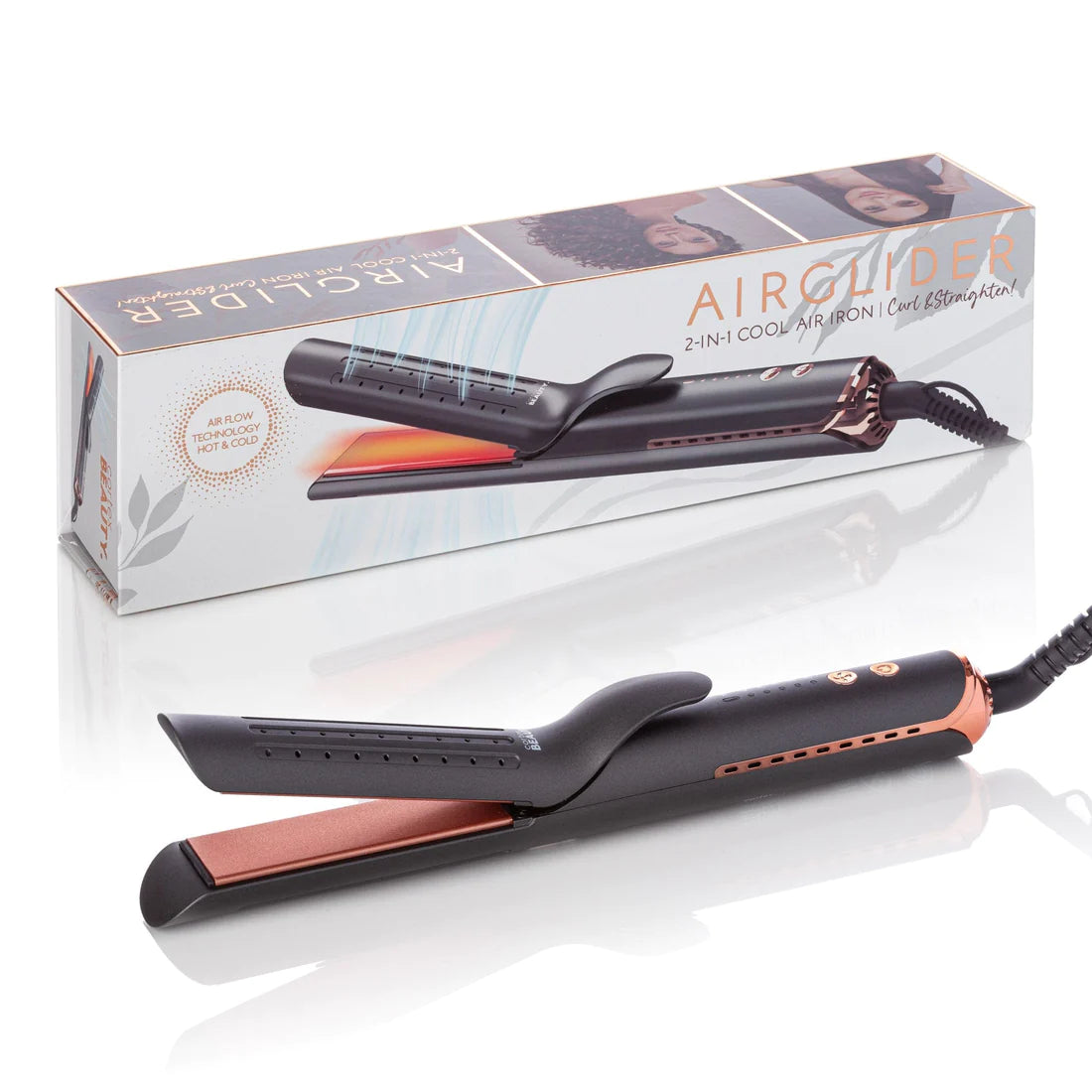 AirGlider | 2-in-1 Cool Air Flat Iron/curler- מחליק מסלסל איירגליידר